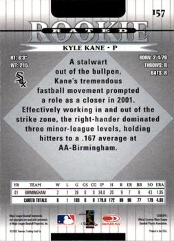 2002 Donruss #157 Kyle Kane Back