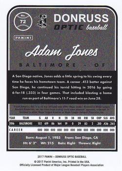 2017 Donruss Optic #72 Adam Jones Back