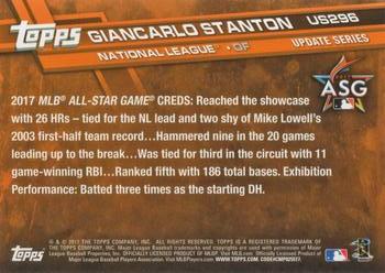 2017 Topps Update #US296 Giancarlo Stanton Back