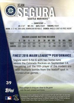 2017 Finest - Green Refractor #39 Jean Segura Back