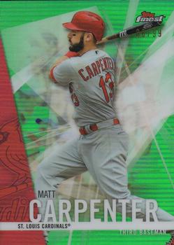 2017 Finest - Green Refractor #93 Matt Carpenter Front