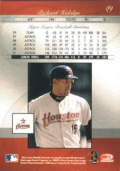 2002 Donruss Elite #89 Richard Hidalgo Back