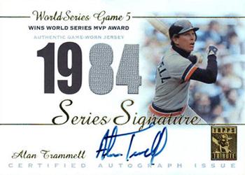 2003 Topps Tribute World Series - Signature Relics #SSA-AT Alan Trammell Front