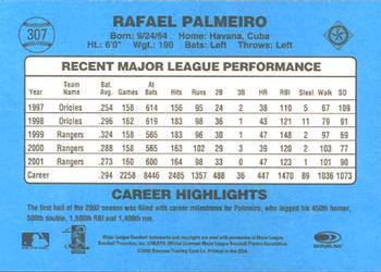 2002 Donruss Originals #307 Rafael Palmeiro Back