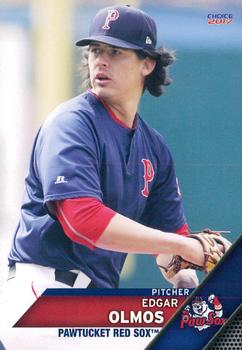 2017 Choice Pawtucket Red Sox #18 Edgar Olmos Front