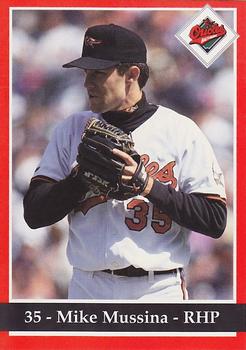 1994 Baltimore Orioles Program Cards #NNO Mike Mussina Front