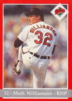 1994 Baltimore Orioles Program Cards #NNO Mark Williamson Front