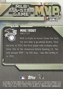 2017 Topps - All-Star Game MVP #ASM-23 Mike Trout Back