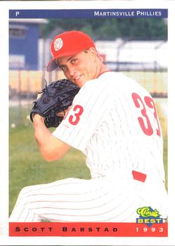 1993 Classic Best Martinsville Phillies #4 Scott Barstad Front