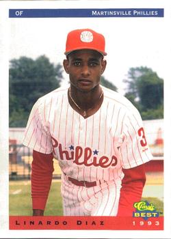 1993 Classic Best Martinsville Phillies #7 Linardo Diaz Front