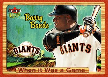 2003 Ultra - When It Was A Game #2WG Barry Bonds Front