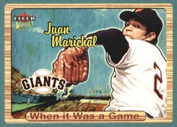 2003 Ultra - When It Was A Game #31WG Juan Marichal Front