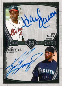 2017 Topps Museum Collection - Dual Autographs #DA-AG Ken Griffey Jr. / Hank Aaron Front