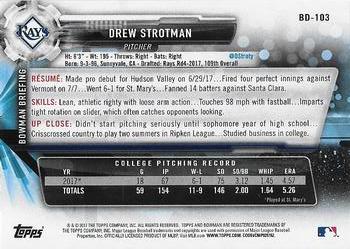 2017 Bowman Draft #BD-103 Drew Strotman Back