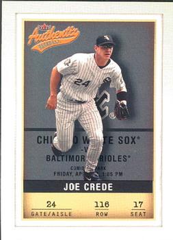 2002 Fleer Authentix #116 Joe Crede Front