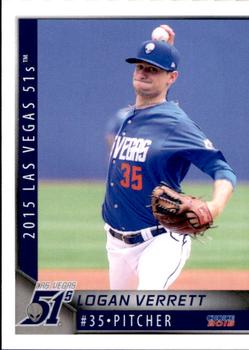 2015 Choice Las Vegas 51s #28 Logan Verrett Front