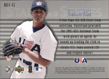 2003 Upper Deck Finite - Stars and Stripes #USA-15 Eric Patterson Back