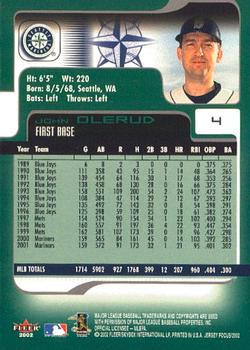 2002 Fleer Focus Jersey Edition #4 John Olerud Back