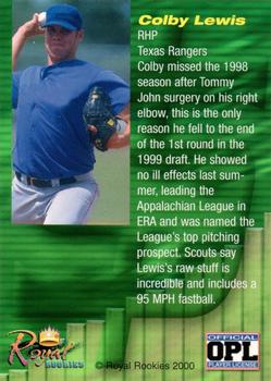 2000 Royal Rookies Futures - High Yield Limited Edition #NNO Colby Lewis Back