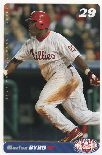 2004 Philadelphia Phillies Photocards #NNO Marlon Byrd Front