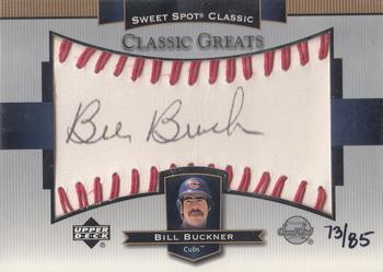 2003 Upper Deck Sweet Spot Classic - Autographs Black Ink #CG-BB Bill Buckner Front