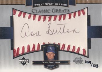 2003 Upper Deck Sweet Spot Classic - Autographs Black Ink #CG-DS Don Sutton Front