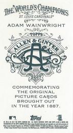 2017 Topps Allen & Ginter - Mini No Card Number #NNO Adam Wainwright Back
