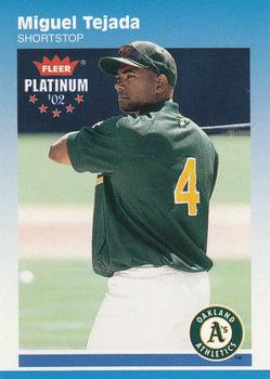 2002 Fleer Platinum #20 Miguel Tejada Front