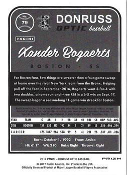 2017 Donruss Optic - Holo #79 Xander Bogaerts Back