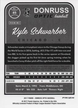 2017 Donruss Optic - Holo #85 Kyle Schwarber Back