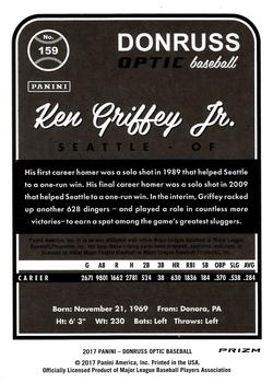 2017 Donruss Optic - Purple #159 Ken Griffey Jr. Back