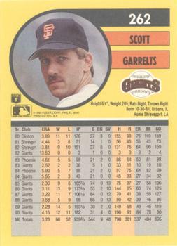 1991 Fleer #262 Scott Garrelts Back