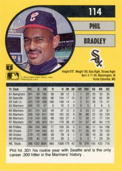 1991 Fleer #114 Phil Bradley Back