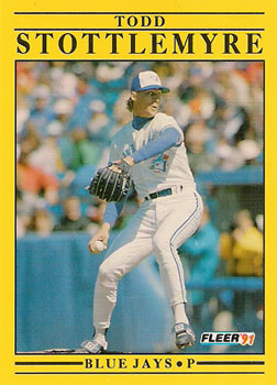 1991 Fleer #186 Todd Stottlemyre Front