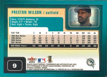 2002 Fleer Showcase #9 Preston Wilson Back