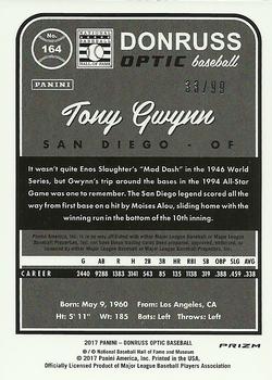 2017 Donruss Optic - Red #164 Tony Gwynn Back