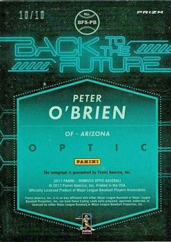 2017 Donruss Optic - Back to the Future Signatures Gold #BFS-PB Peter O'Brien Back