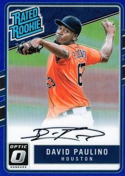 2017 Donruss Optic - Rated Rookies Signatures Blue #RRS-DP David Paulino Front