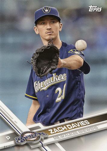 2017 Topps Milwaukee Brewers 5x7 #MIL-13 Zach Davies Front