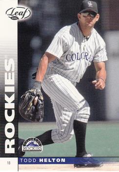 2002 Leaf #113 Todd Helton Front