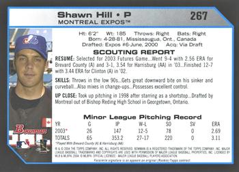 2004 Bowman - 1st Edition #267 Shawn Hill Back