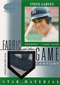 2001 Leaf Certified Materials - Fabric of the Game Century #FG-82 Steve Garvey Front