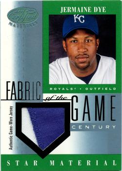 2001 Leaf Certified Materials - Fabric of the Game Century #FG-89 Jermaine Dye Front