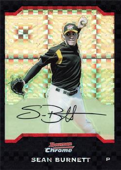 2004 Bowman Draft Picks & Prospects - Chrome X-Fractors #BDP10 Sean Burnett Front