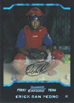 2004 Bowman Draft Picks & Prospects - Chrome X-Fractors #BDP37 Erick San Pedro Front