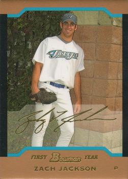 2004 Bowman Draft Picks & Prospects - Gold #BDP109 Zach Jackson Front