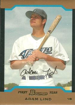 2004 Bowman Draft Picks & Prospects - Gold #BDP111 Adam Lind Front