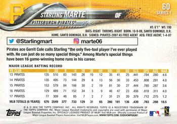 2018 Topps #60 Starling Marte Back