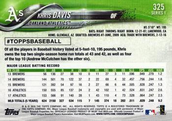 2018 Topps #325 Khris Davis Back