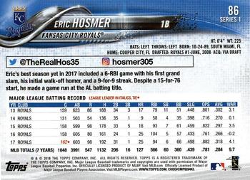 2018 Topps #86 Eric Hosmer Back